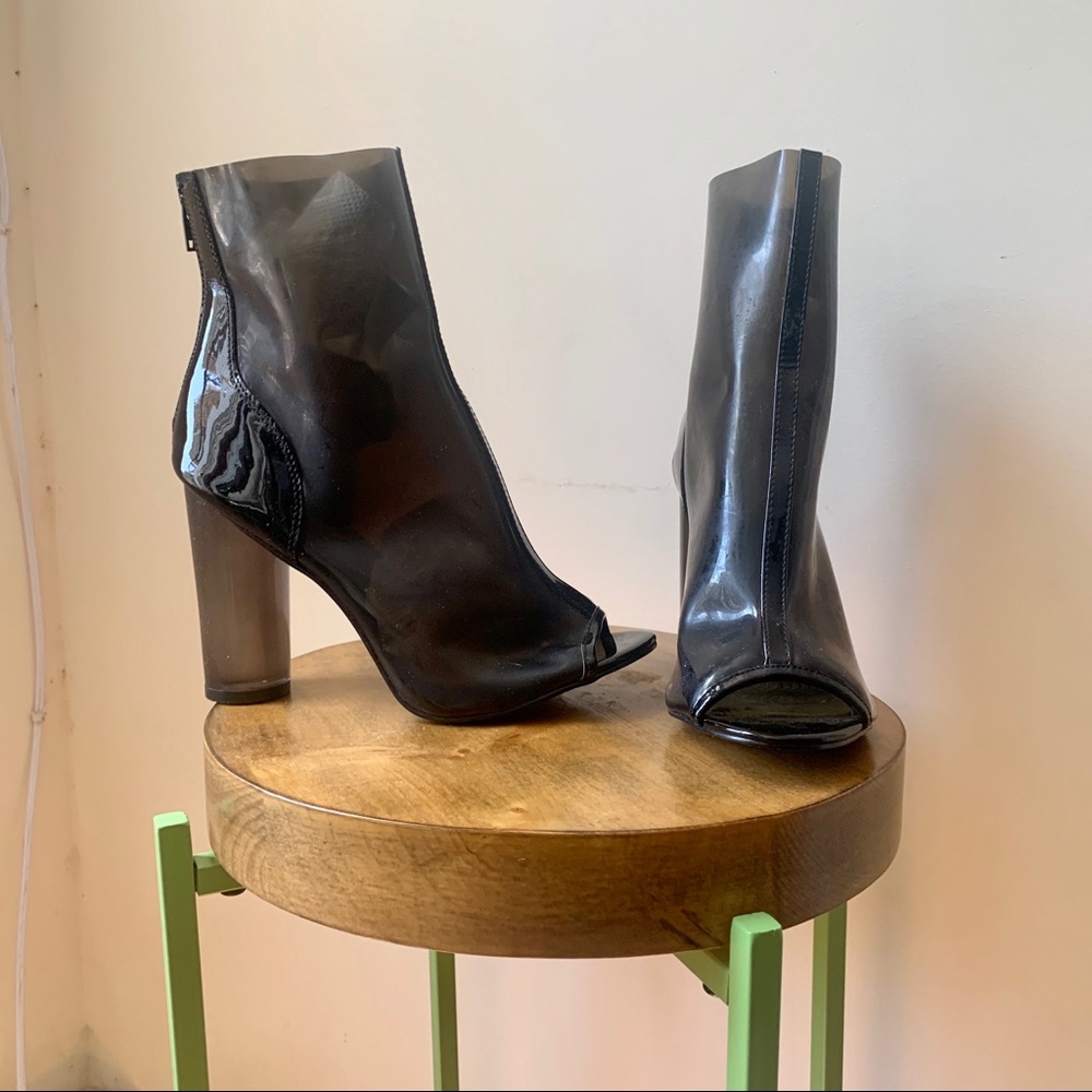 NEVER WORN Steve Madden clear boots